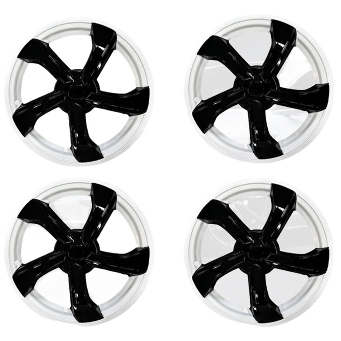 4PCS 19 Inch Pink Black HubCap for Tesla Model Y Juniper