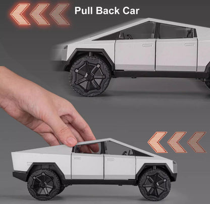 1:22 Scale Diecast Toy Trucks, Metal Pull Back Pickup with Mini ATV, Vehicle Playset for Kids, Birthday Gift for Boys 3+ (Silver)