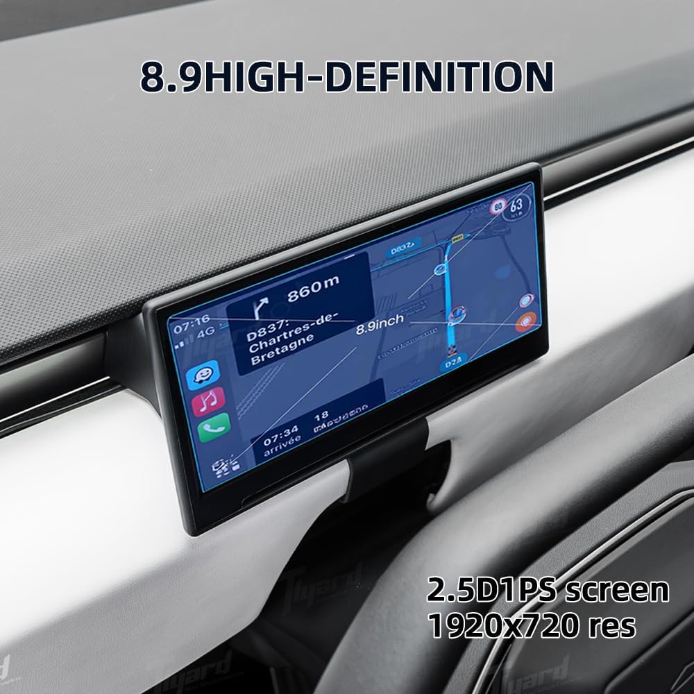 Wireless/Wired Carplay Android Auto Bluetooth WiFi USB Navigation Power Head Up Display for Tesla Model 3/Y