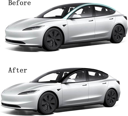 Customized Suspended Roof Film for Tesla Model 3 2017-2025 Invisible Car Body Suit Original Vehicle Black PVC Protective Film