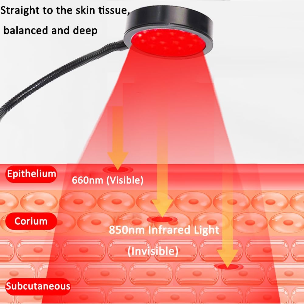 Portable Face and Body Red Light Therapy for Tesla EV Car Driver