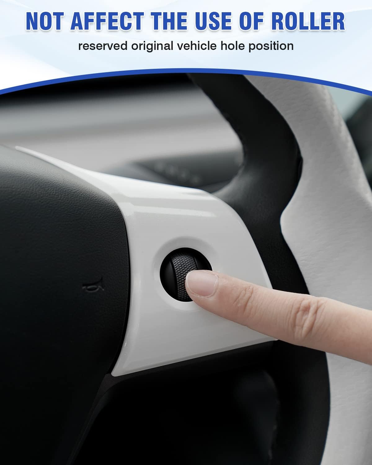 Carbon Fiber Steering Wheel Cover for Tesla Model 3/ Y