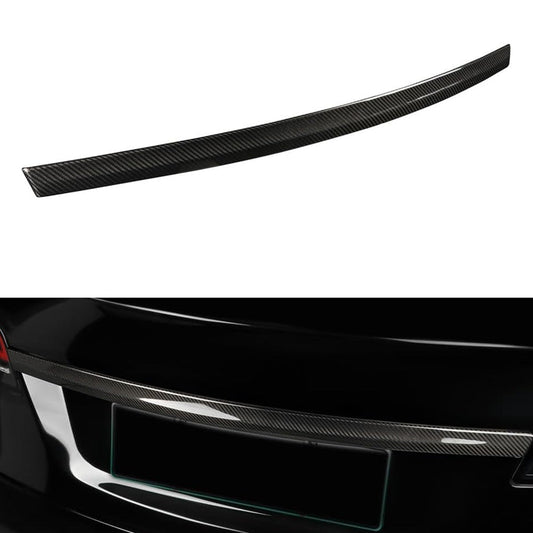[Real Carbon Fiber] Rear Tailgate Trim Strip Cover for Model S 2022+ Glossy Carbon Fiber