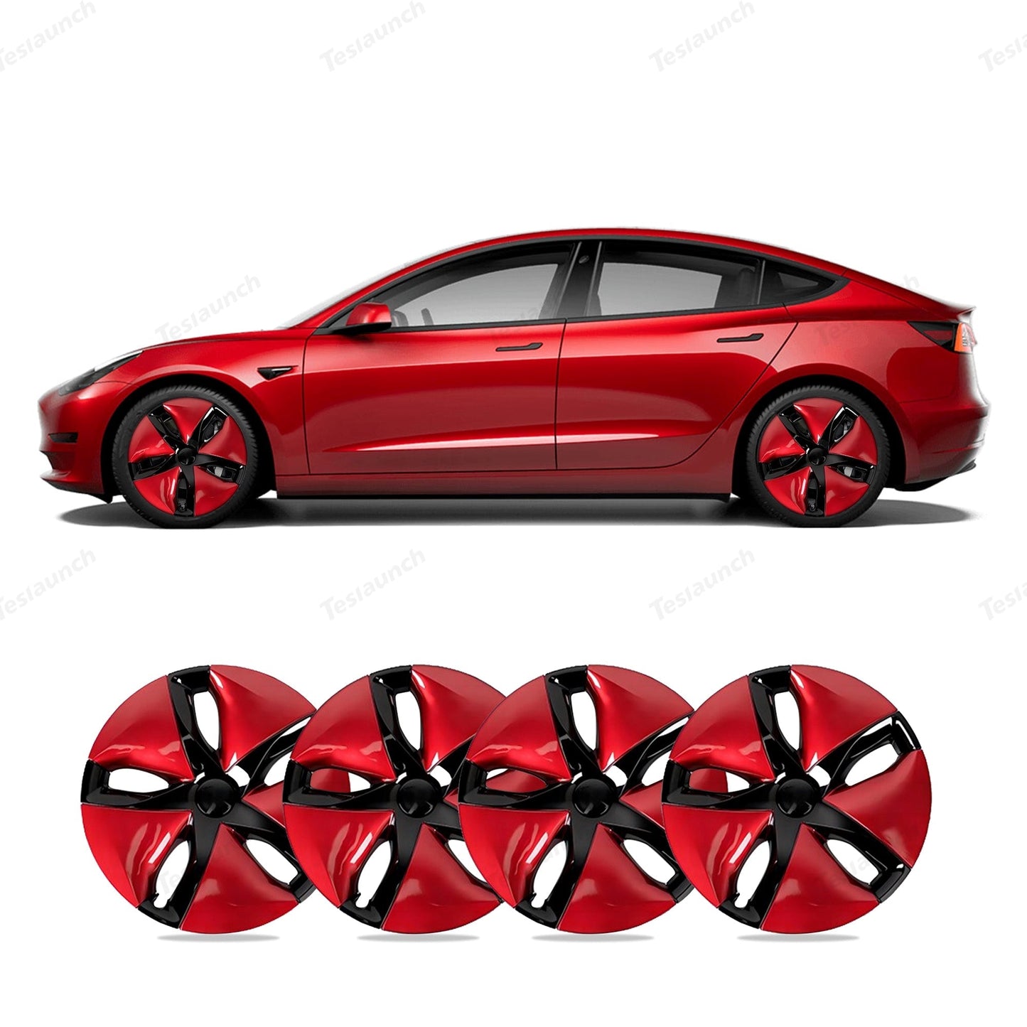 Model 3 18'' Aero Wheels Cover Hubcaps Replacement 4PCS for Tesla (2017-2023)