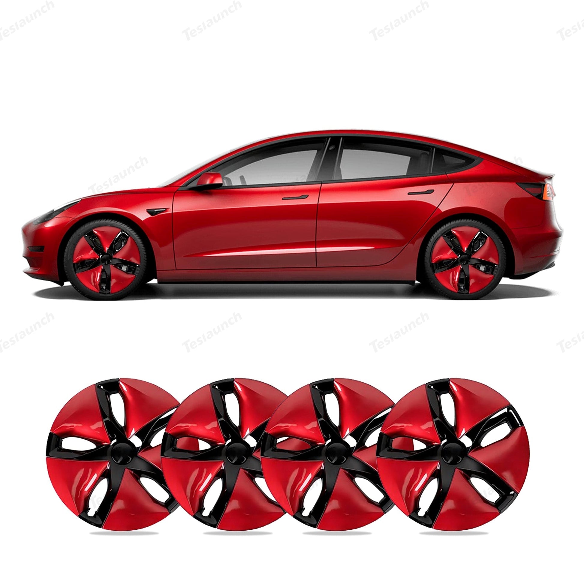 Model 3 18'' Aero Wheels Cover Hubcaps Replacement 4PCS for Tesla (2017-2023)