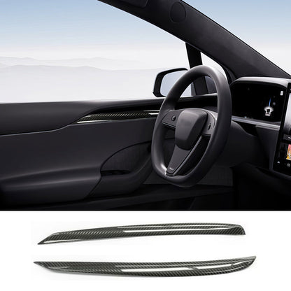 [Real Carbon Fiber] Door Trim Cover For Tesla Model X 2021+ Front Door Trim Covers (2 Pcs)