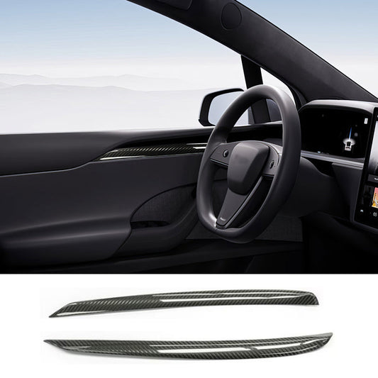 [Real Carbon Fiber] Door Trim Cover For Tesla Model X 2021+ Front Door Trim Covers (2 Pcs)
