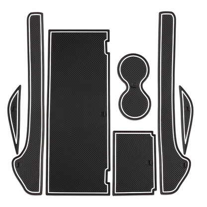 Model X Cup Door Slot Mat 7 pieces/set for Tesla(2017-2020) White