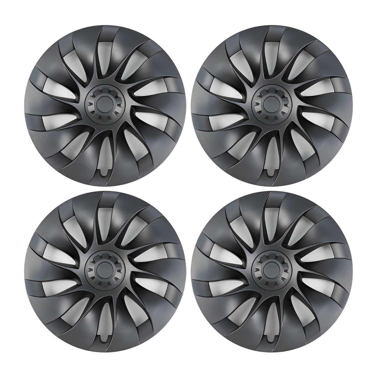 Model Y Uberturbine Style Wheel Hub Caps - Performance Wheel HubCaps (4 Pcs) Model Y 20" (4 Pcs) Matte Grey
