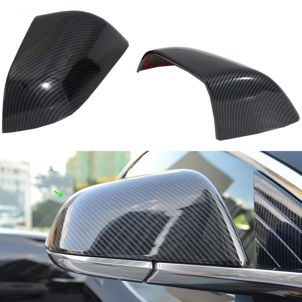 ABS Black Carbon Fiber Mirrors Cap For Model 3 (Carbon Fiber Pattern ABS) (1 pair) (2017-2024)