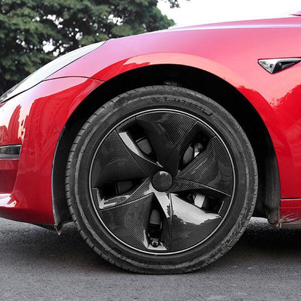 Aero Hubcap (4 Pcs) for Tesla Model 3 (2017-2023) Full Carbon Fiber 18"