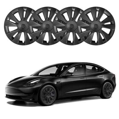 18"Matte Black Knife Style Wheel Cover Hubcap for Tesla Model 3 2017-2023
