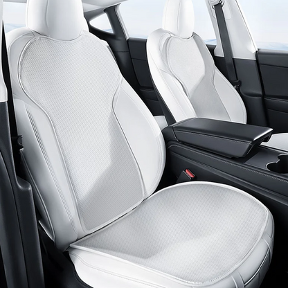 Ice Silk Breathable Cooling Car Seat Cushion for Tesla Model 3/Y Front Seat (4 Pcs) White