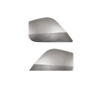 2024 Model 3 Highland Door Speaker Protective Cover Rear Exhaust Air Vent Protective Cover Silver Car Door Horn(2PCS)