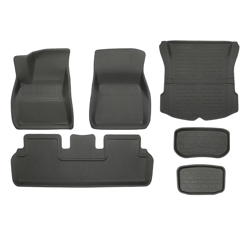 Model 3 All-Weather Floor Mats - 3D Lamination Cutting (2017-2023) Model 3 (2021-2023） Full Set (6 PCS)