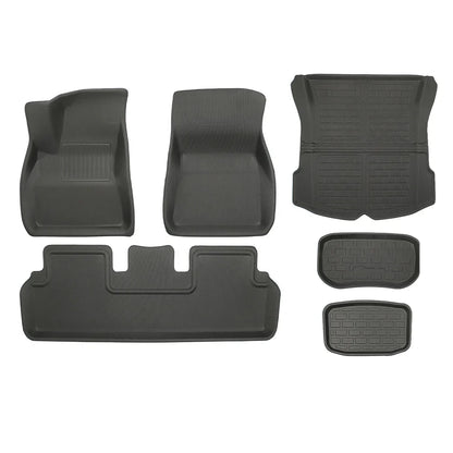 Model 3 All-Weather Floor Mats - 3D Lamination Cutting (2017-2023) Model 3 (2021-2023） Full Set (6 PCS)