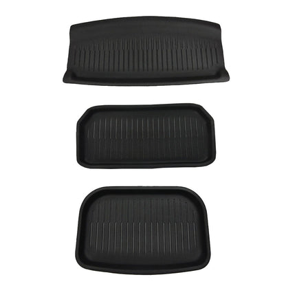 Custom-Fit Floor Mats And Liners 3D Lamination Cutting All-Weather For Tesla Model Y (2020-2024) 7 Seats Frunk & Trunk Mat (3 PCS)