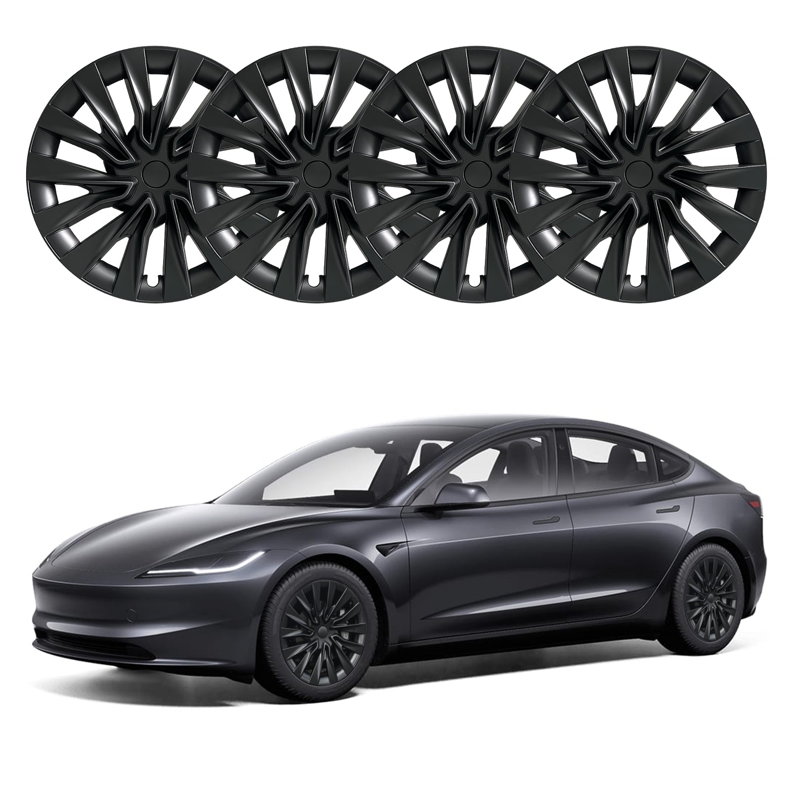 18 Inch Turbine Black Wheel Cover Hubcap for Tesla Model 3 Highland