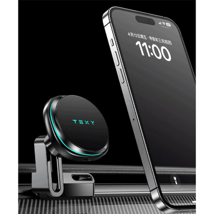 Fast Charging-Magnetic Suction Smart Air-cooled Fast Charging Mobile Phone Holder For Tesla Model 3/Y (for left hand drive )