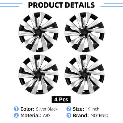 19 Inch Turbine Style Wheel Hubcaps for Tesla Model Y Juniper