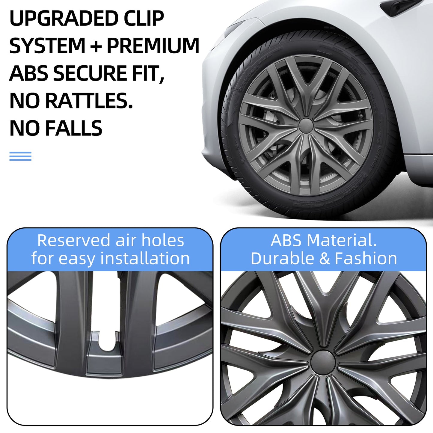 18" Arachnid Wheel Covers For Tesla Model 3 Highland