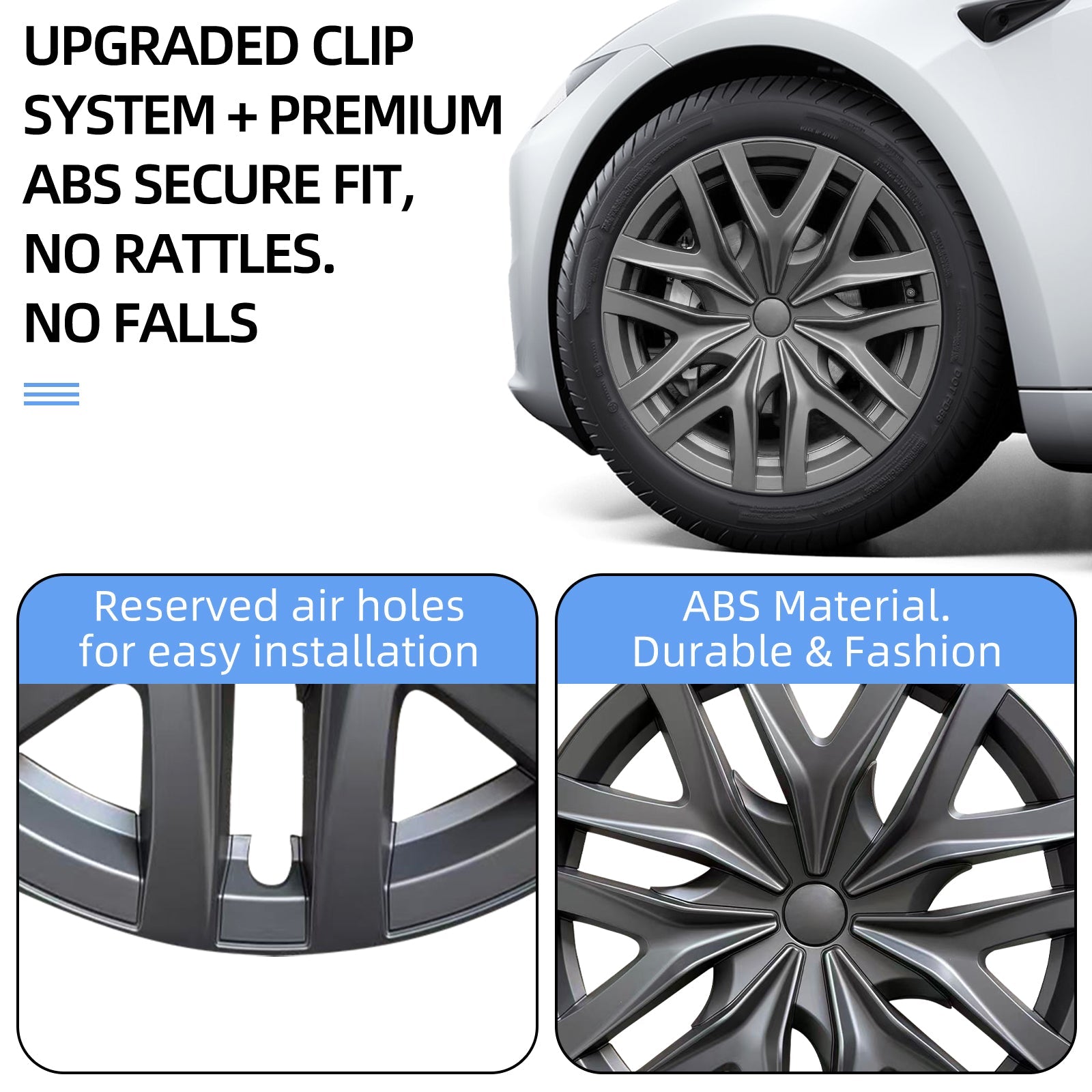 18" Arachnid Wheel Covers For Tesla Model 3 Highland