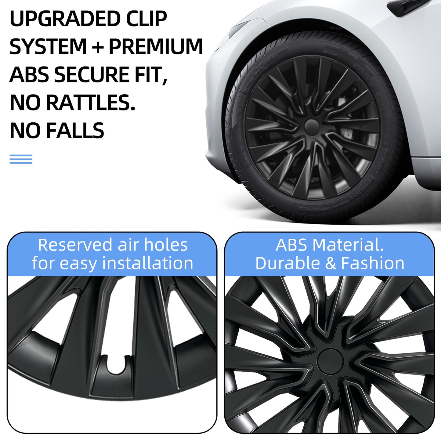18 Inch Turbine Black Wheel Cover Hubcap for Tesla Model 3 Highland