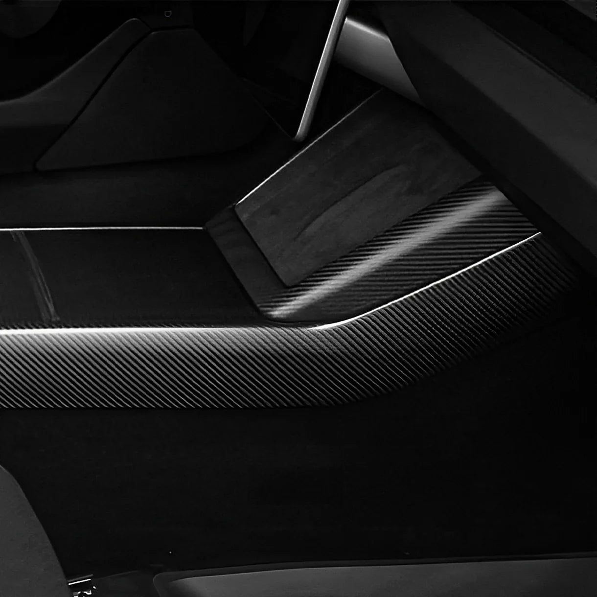 [Real Carbon Fiber] Center Console Side Interior Trim Panel For Tesla 2024+ Model 3 Highland