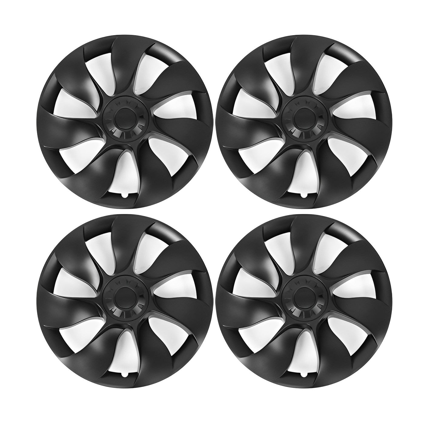 Model Y Uberturbine Style Wheel Hub Caps - Performance Wheel HubCaps (4 Pcs) Model Y 19" (4 Pcs) Matte Black