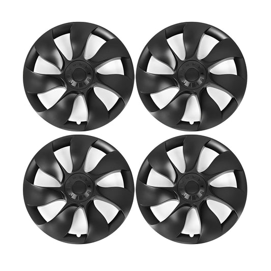 Model Y Uberturbine Style Wheel Hub Caps - Performance Wheel HubCaps (4 Pcs) Model Y 19" (4 Pcs) Matte Black