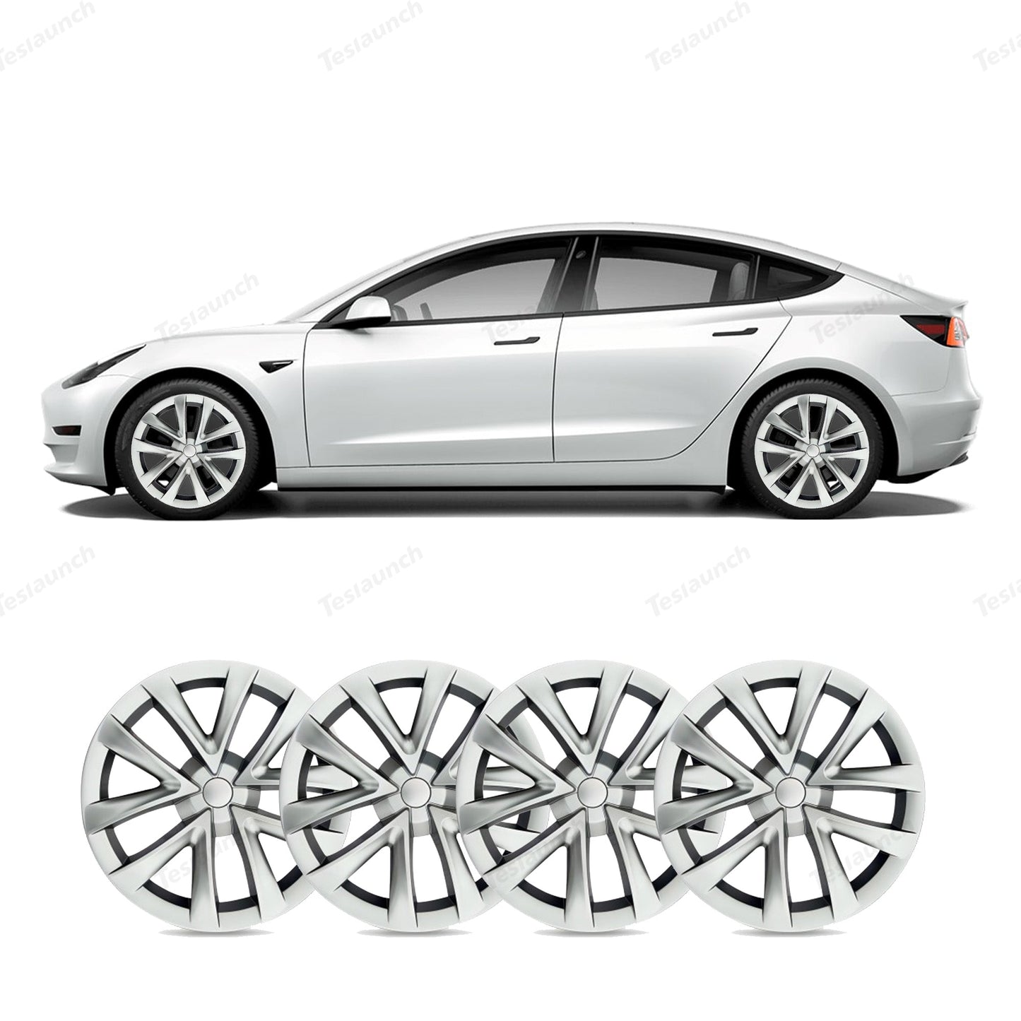 Model 3 18'' Aero Wheels Cover Hubcaps Replacement 4PCS for Tesla (2017-2023)