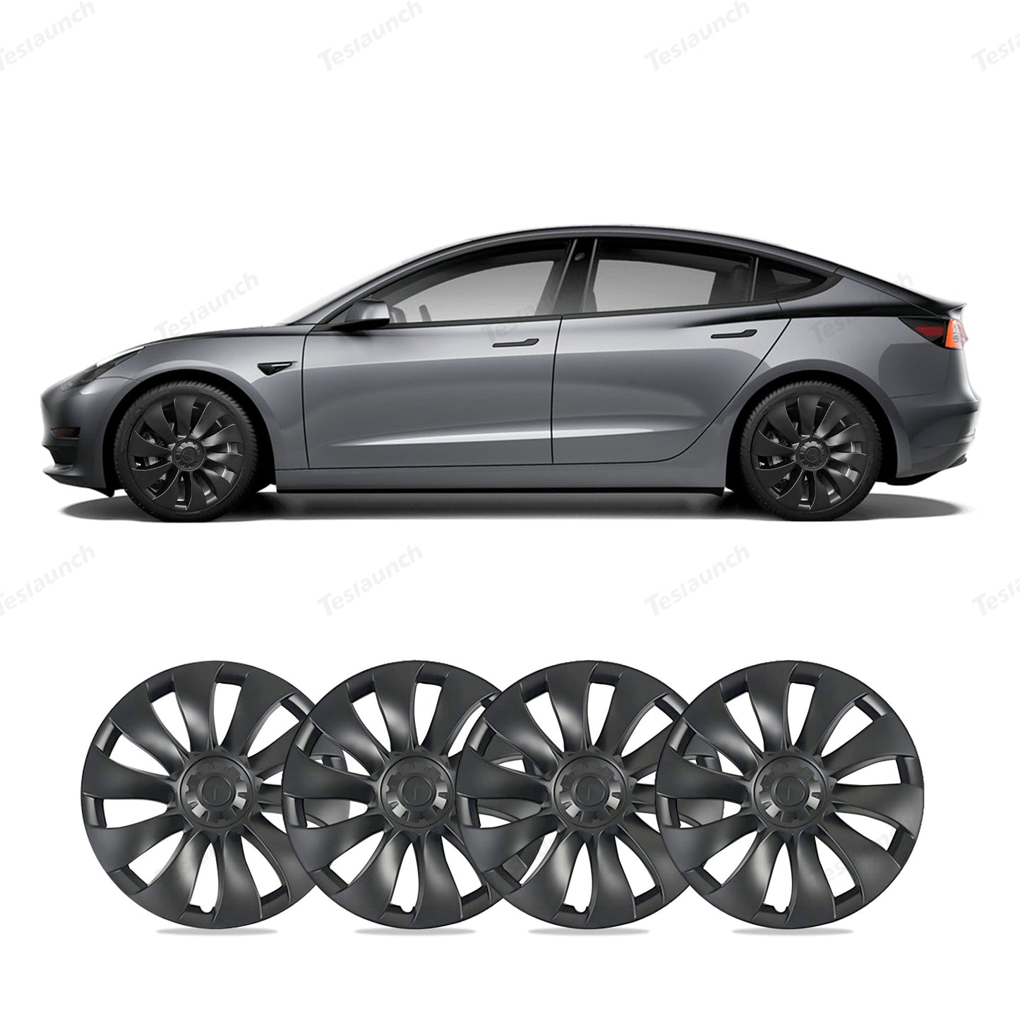 Model 3 18'' Aero Wheels Cover Hubcaps Replacement 4PCS for Tesla (2017-2023)