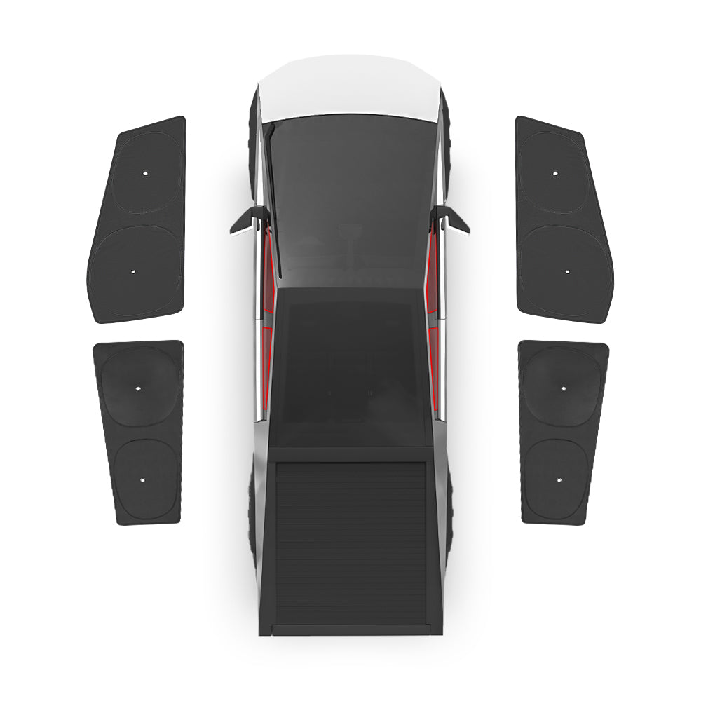 Privacy & Thermal Insulation Window Camping Sunshade Curtains for Cybertruck Front & Rear Door Windows