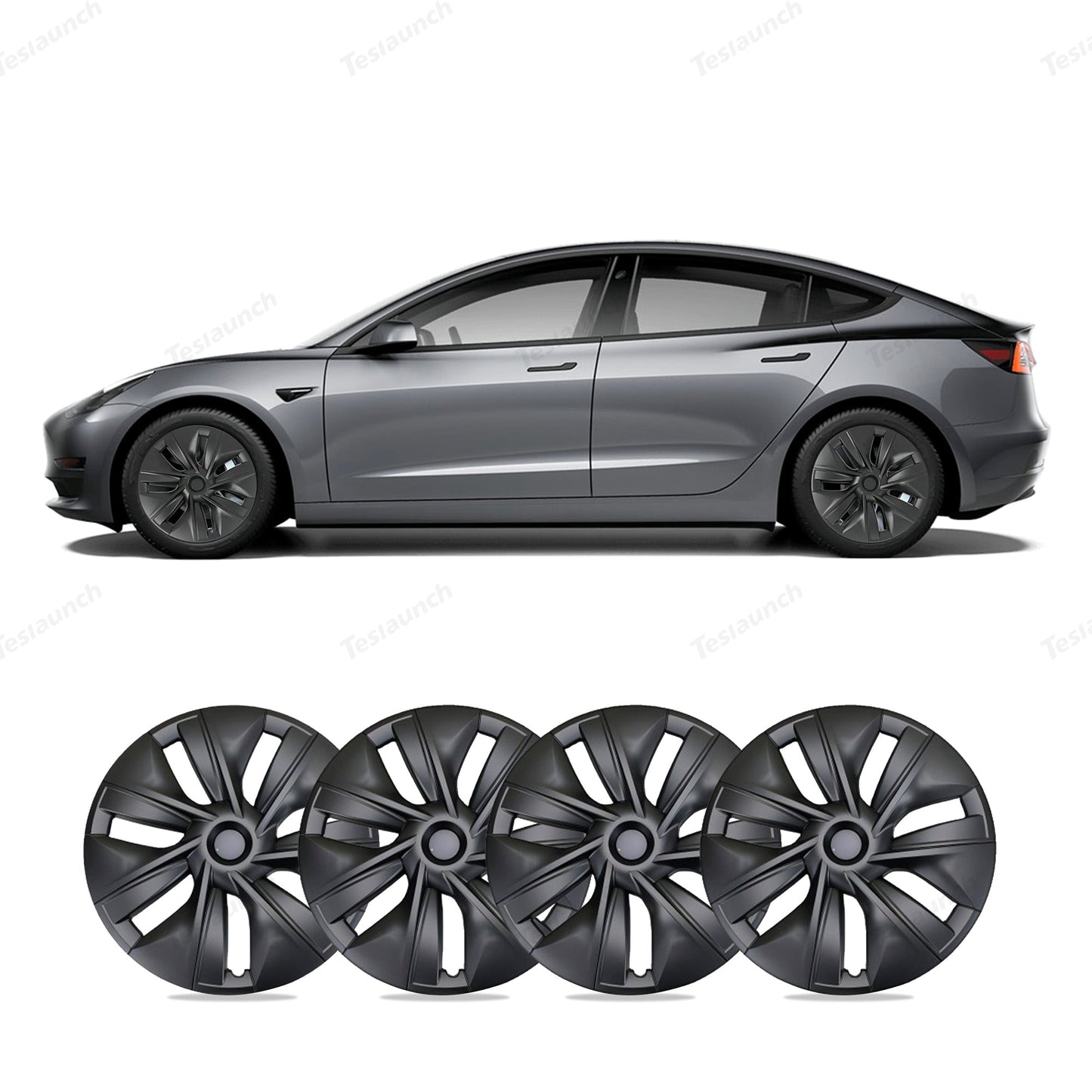 Model 3 18'' Aero Wheels Cover Hubcaps Replacement 4PCS for Tesla (2017-2023)