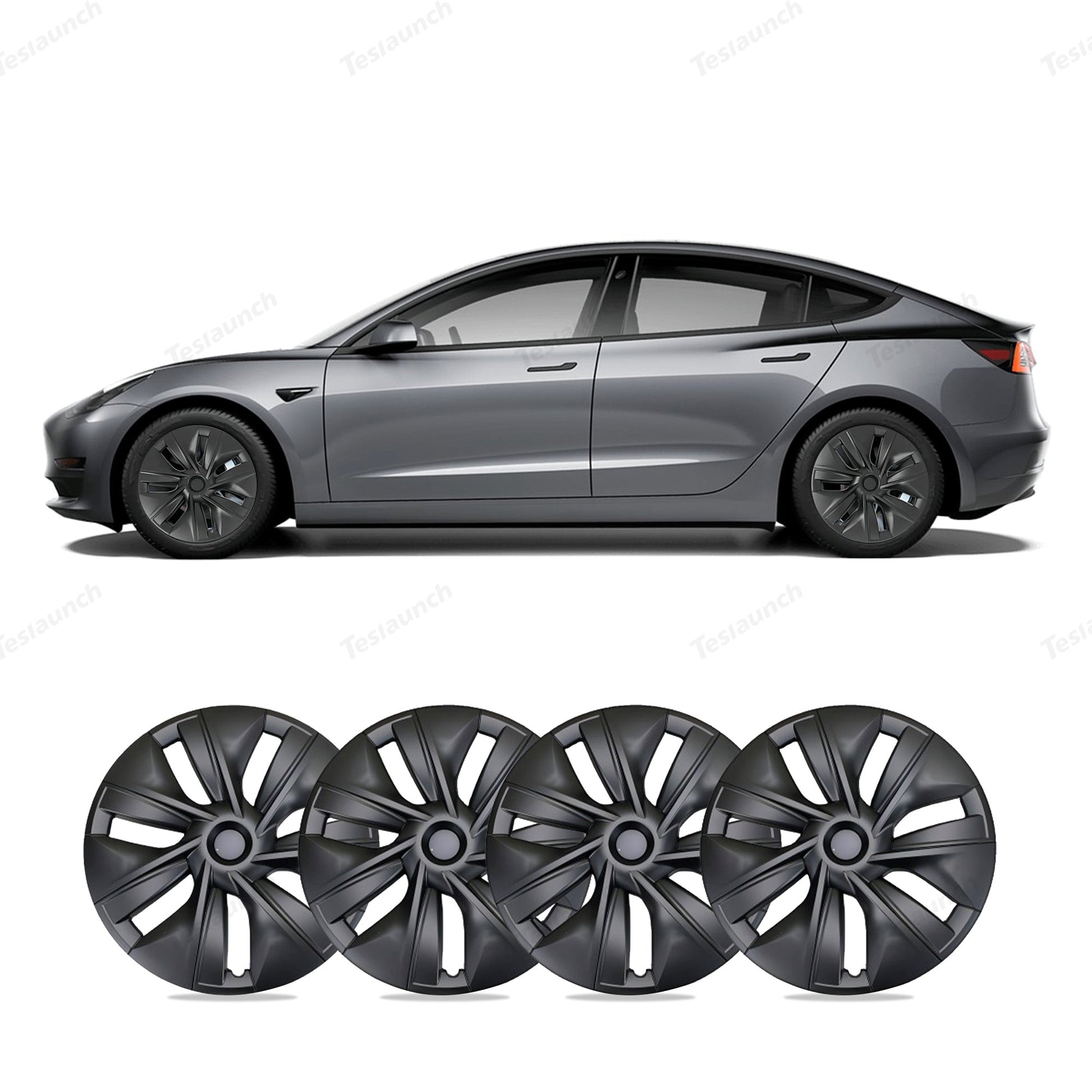 Model 3 18'' Aero Wheels Cover Hubcaps Replacement 4PCS for Tesla (2017-2023)
