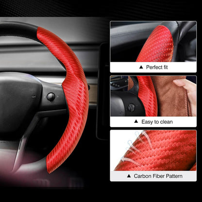 Carbon Fiber Steering Wheel Cover for Tesla Model 3/ Y