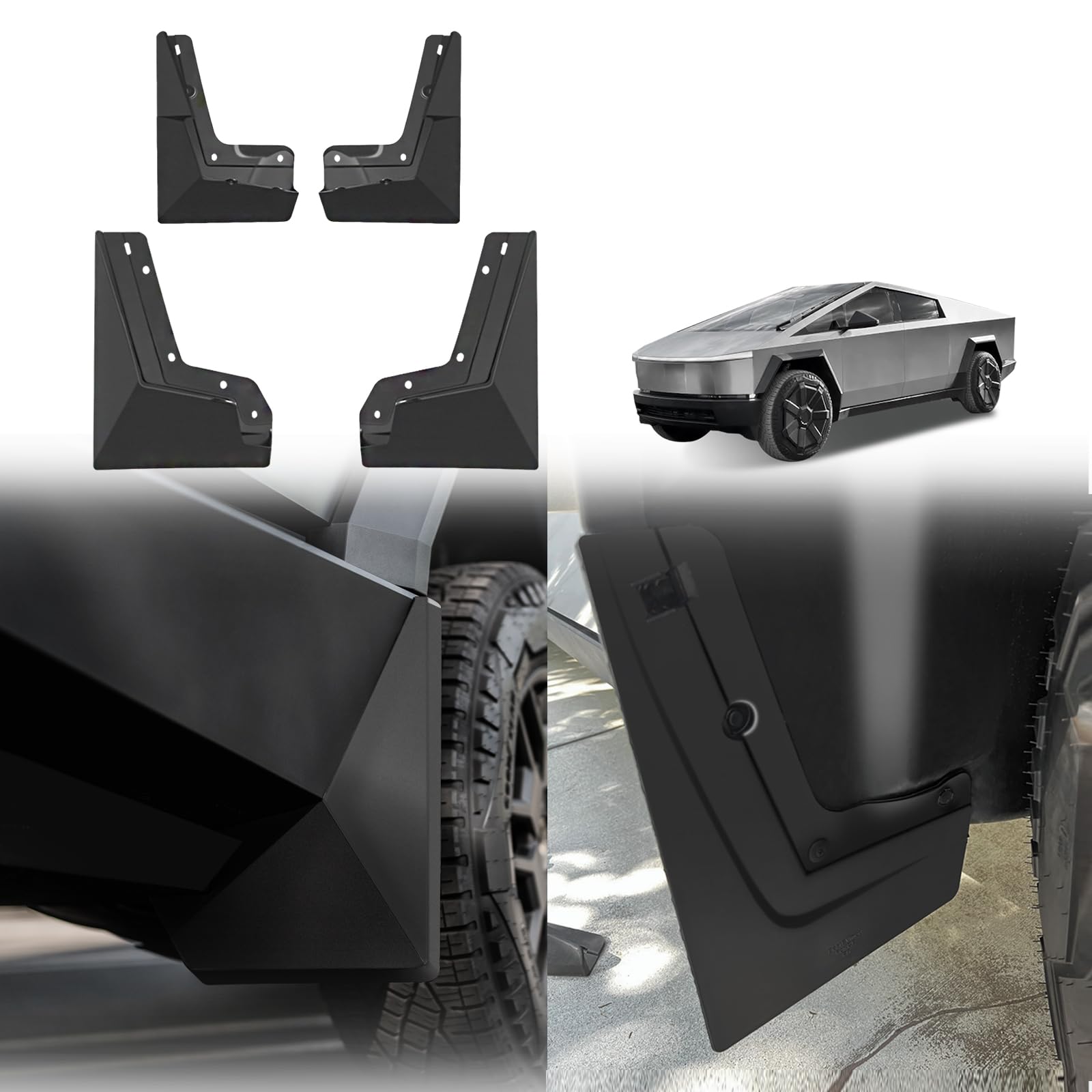 OEM Style ABS Mud Flaps Splash Guards For Tesla Cybertruck