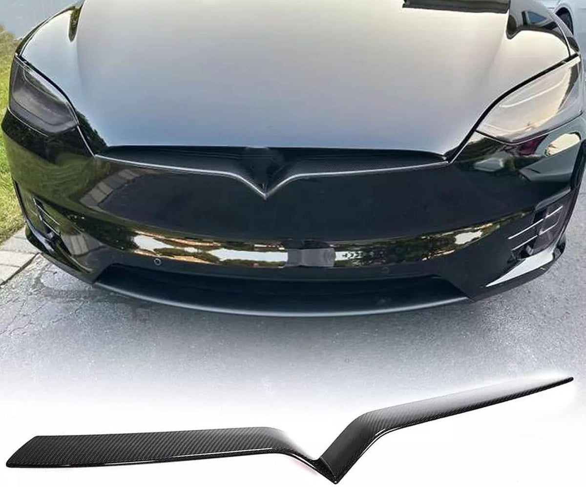 Carbon Fiber Front Grille Insert Trim for Tesla Model X