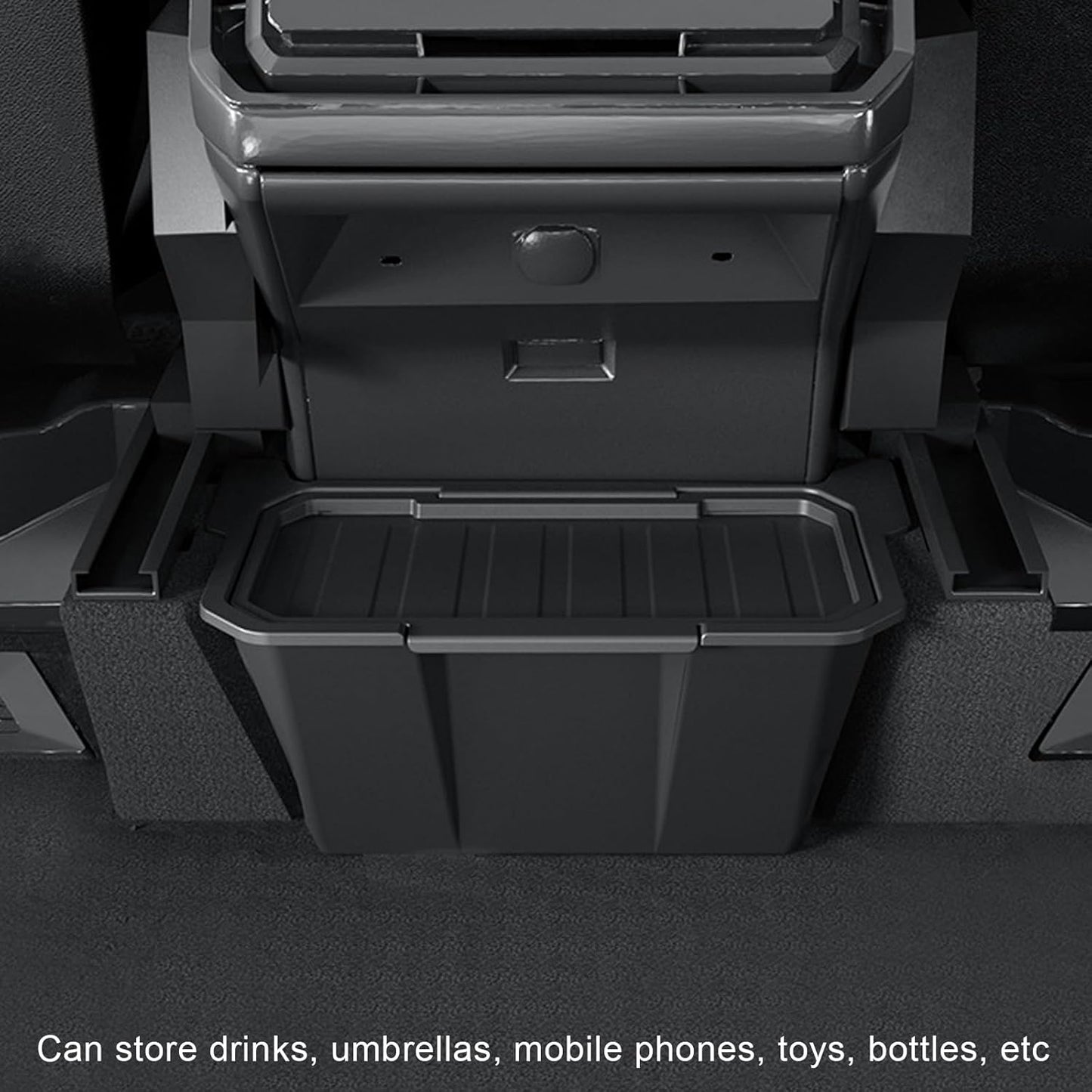 Cybertruck Anti-Slip Lid Cover Rear Center Console Organizer Trash Can