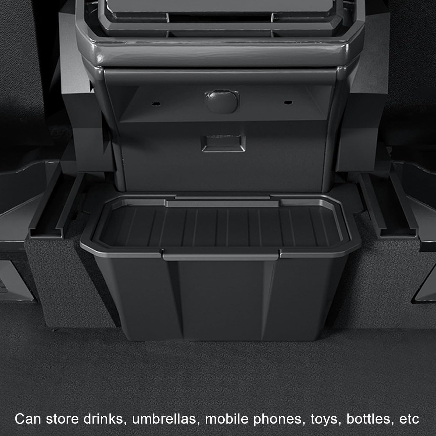 Cybertruck Anti-Slip Lid Cover Rear Center Console Organizer Trash Can
