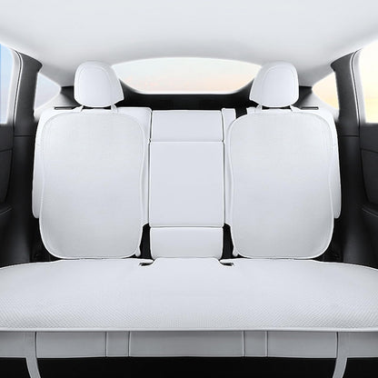 Ice Silk Seat Cover Cushion for Tesla Model 3/Y/X/S White Ice Silk 3pcs Rear Seat For Model 3