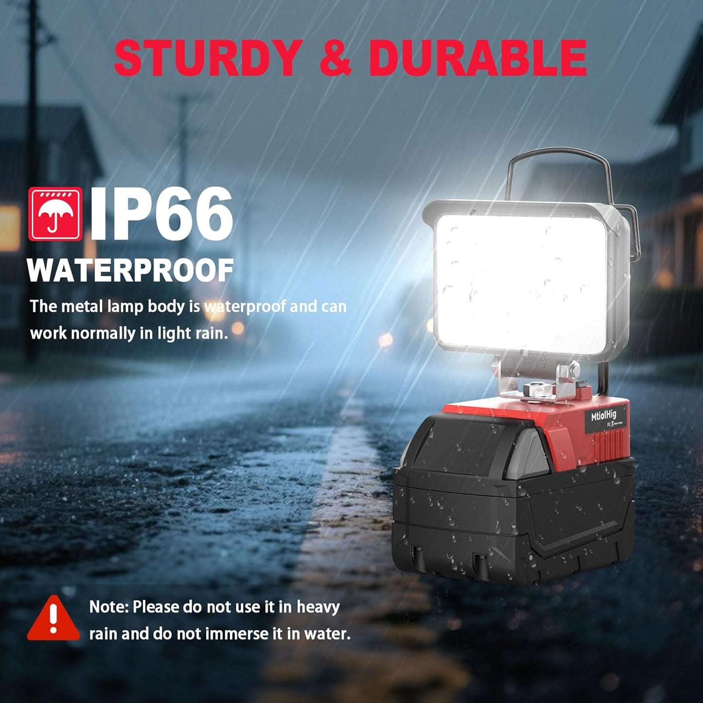 Usb & Type-C Charging Led Automotive Work Light For Emergency