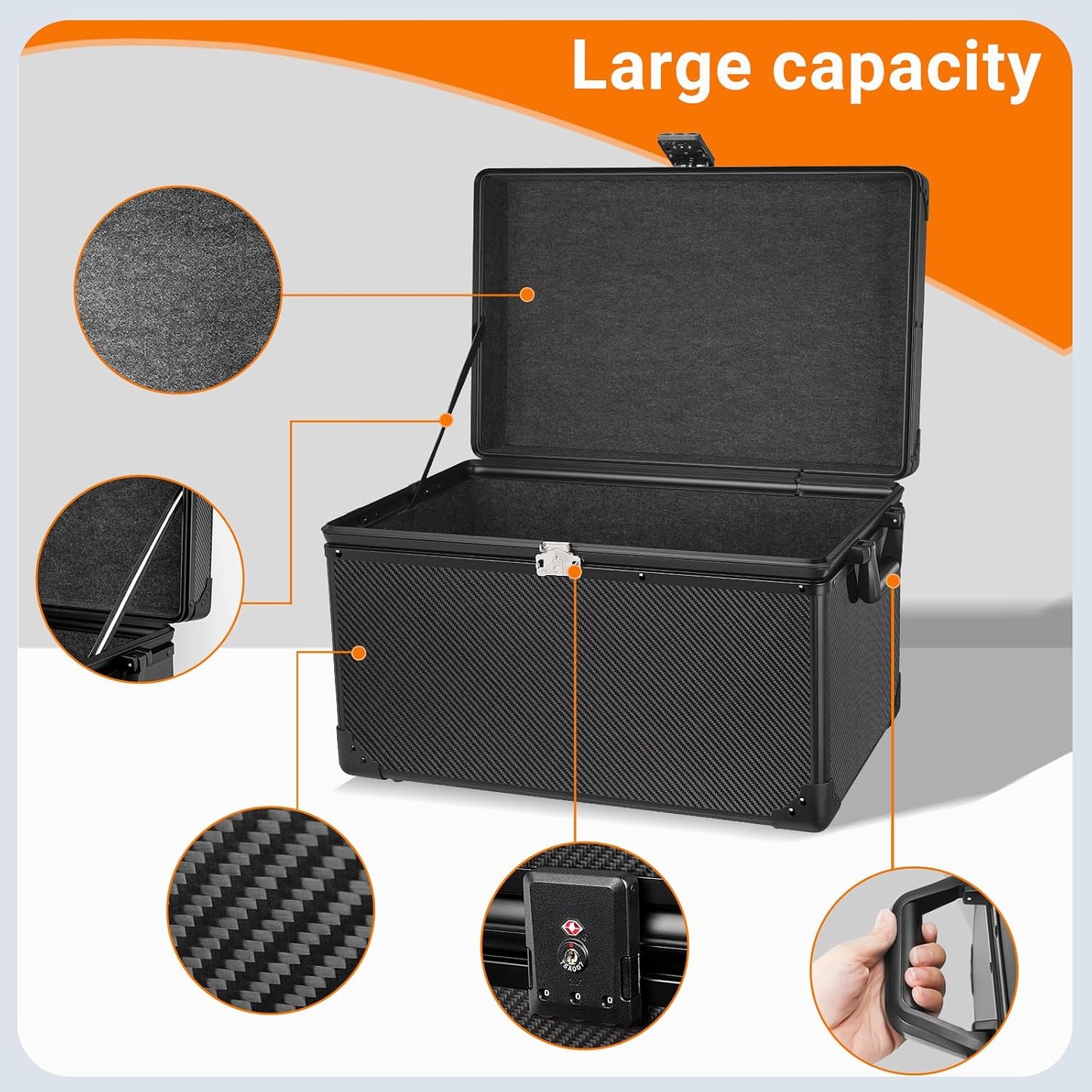 Carbon Fiber Trunk Storage Box for Tesla Model 3/Y/X/S/Cybertruck