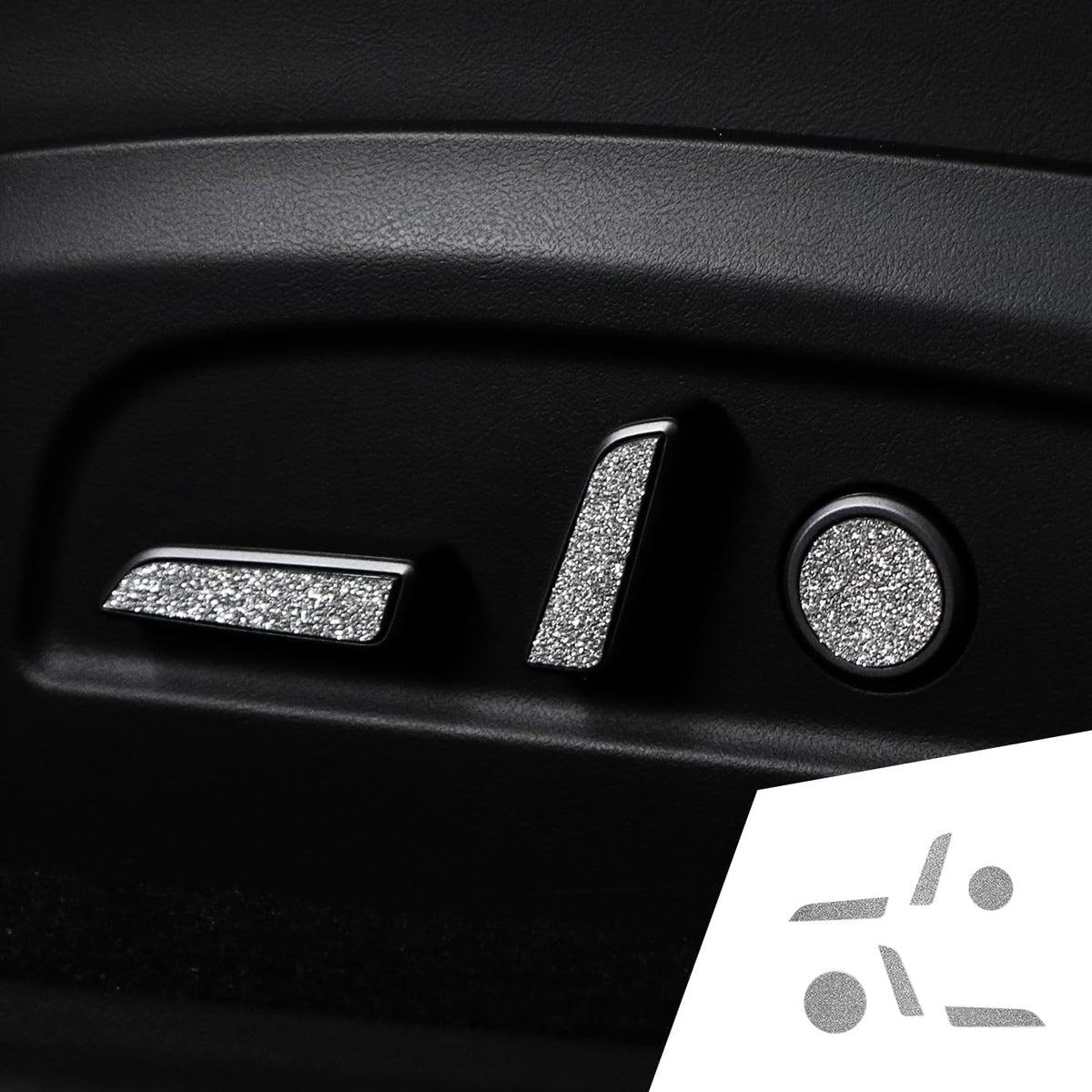 Rhinestones Bling Seat Adjustment Buttons Trim For Tesla Model 3/Y (6pcs)