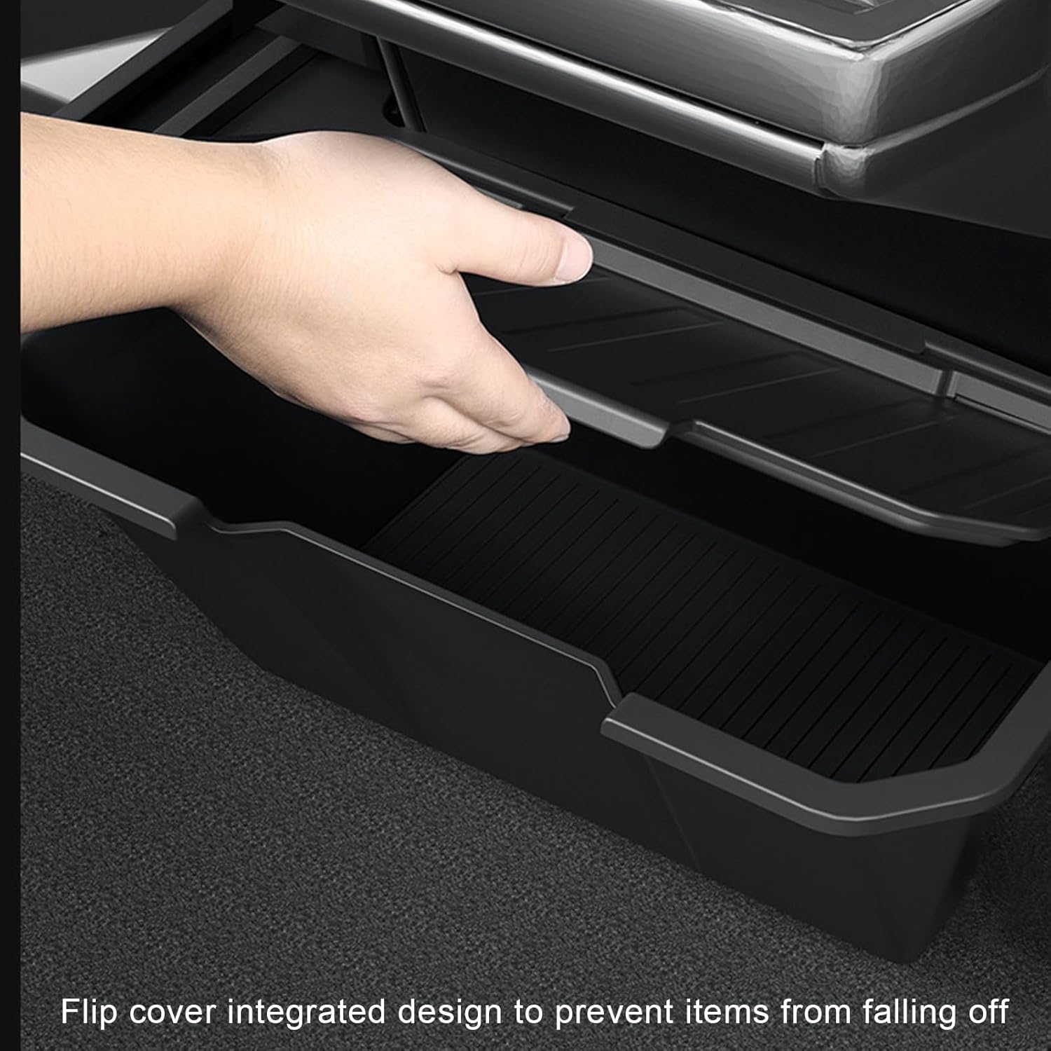 Cybertruck Anti-Slip Lid Cover Rear Center Console Organizer Trash Can