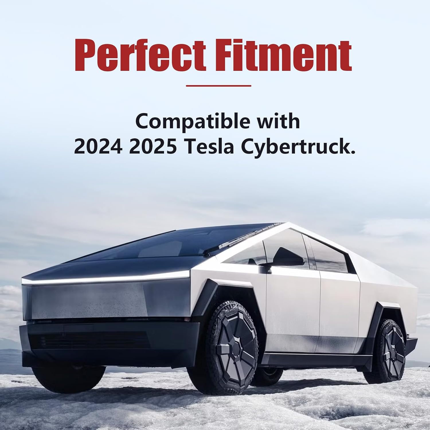 Central Control Frame Cover Trim for Tesla Cybertruck (Gloss Carbon Fiber Style)
