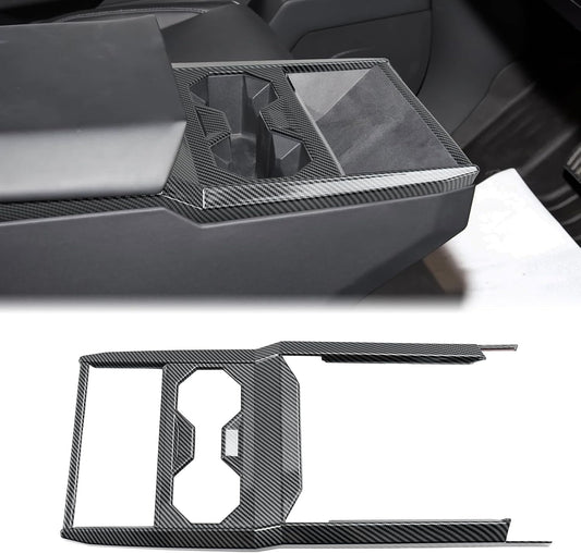 Central Control Frame Cover Trim for Tesla Cybertruck (Gloss Carbon Fiber Style)