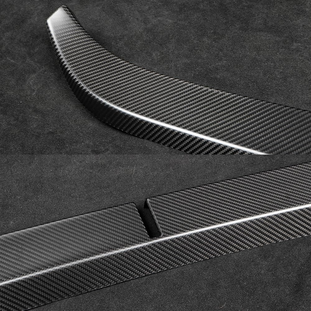JSWAN Carbon Fiber Front Trunk Threshold Strip Fit for Tesla Cybertruck (2024 2025 2026) Cyber Truck Front Trunk Gate Protector Sill Guard Cover Accessories (Matte Black)