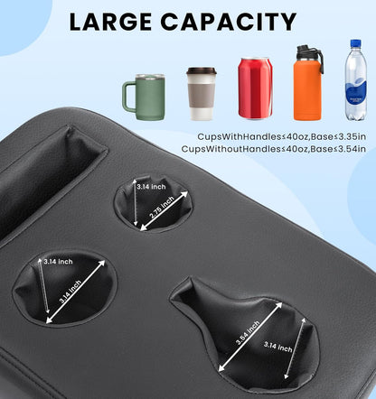 PU Leather Back Seat Cup Holder for Tesla and Evs