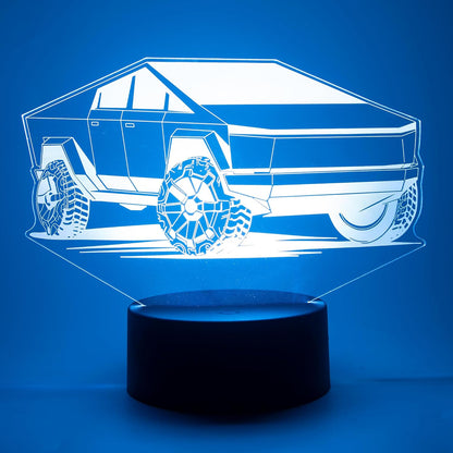 3D Illusion Cybertruck Flashing Cool LED Night Light Acrylic Lamp Gifts